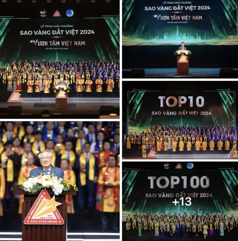 LỄ TRAO GIẢI THƯỞNG SAO VÀNG ĐẤT VIỆT TÔN VINH TOP10/ TOP100/ TOP200 THƯƠNG HIỆU VIỆT NAM TIÊU BIỂU 2024