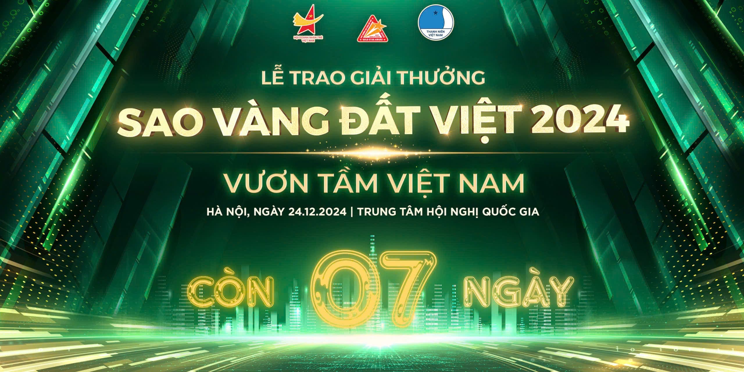 CHỈ CÒN 7 NGÀY NỮA GIẢI GOLF CHÀO MỪNG GIẢI THƯỞNG SAO VÀNG ĐẤT VIỆT 2024 & LỄ TRAO GIẢI THƯỞNG SAO VÀNG ĐẤT VIỆT 2024 CHÍNH THỨC DIỄN RA!