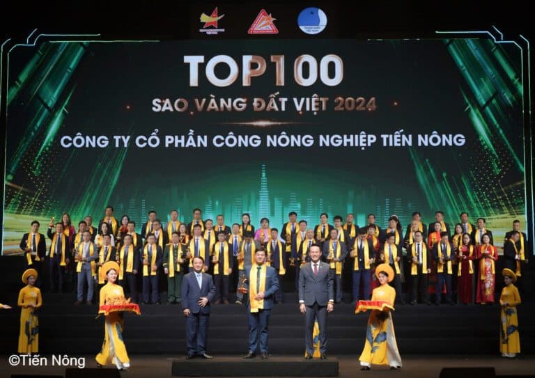 CÔNG TY CỔ PHẦN CÔNG NÔNG NGHIỆP TIẾN NỐNG TIẾN NÔNG NHẬN GIẢI THƯỞNG SAO VÀNG ĐẤT VIỆT 2024