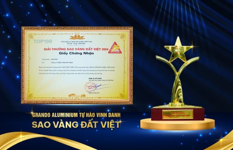 GRANDO TỰ HÀO VINH DANH GIẢI THƯỞNG SAO VÀNG ĐẤT VIỆT VƯƠN TẦM VIỆT NAM