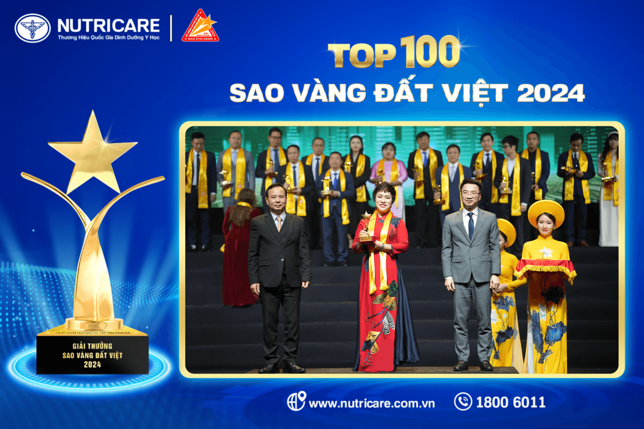 NUTRICARE ĐẠT TOP 100 SAO VÀNG ĐẤT VIỆT, TỪ GIẤC MƠ DINH DƯỠNG TỚI THƯƠNG HIỆU TẦM VÓC QUỐC GIA