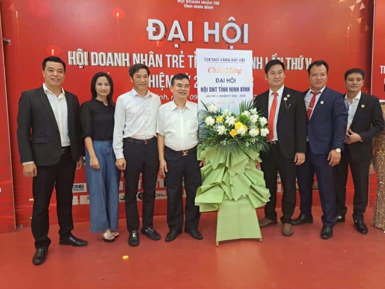 CLB SAO VÀNG ĐẤT VIỆT DỰ VÀ CHÚC MỪNG ĐẠI HỘI DOANH NHÂN TRẺ TỈNH NINH BÌNH LẦN THỨ V, NHIỆM KỲ 2024 -2028