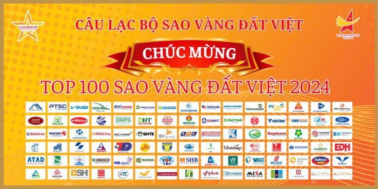 CLB SAO VÀNG ĐẤT VIỆT TRÂN TRỌNG CHÚC MỪNG TOP100 DOANH NGHIỆP SAO VÀNG ĐẤT VIỆT 2024