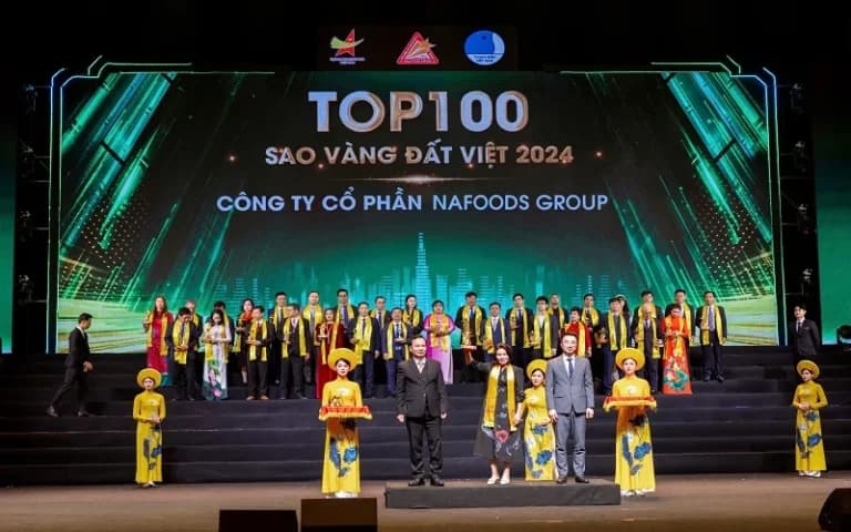 NAFOODS TIẾP TỤC GHI DANH TRONG TOP 100 SAO VÀNG ĐẤT VIỆT