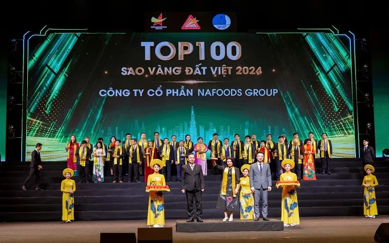 NAFOODS TIẾP TỤC GHI DANH TRONG TOP 100 SAO VÀNG ĐẤT VIỆT