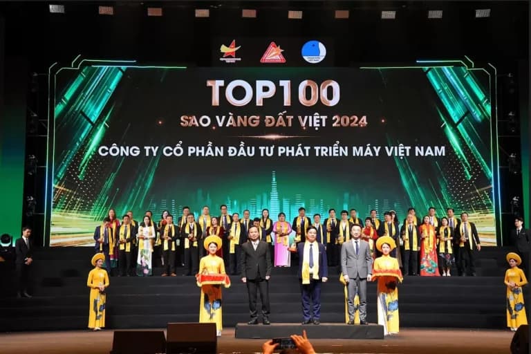 CÔNG TY CỔ PHẦN ĐẦU TƯ VÀ PHÁT TRIỂN MÁY VIỆT NAM (VIMID) VINH DỰ NHẬN GIẢI THƯỞNG TOP 100 SAO VÀNG ĐẤT VIỆT NĂM 2024