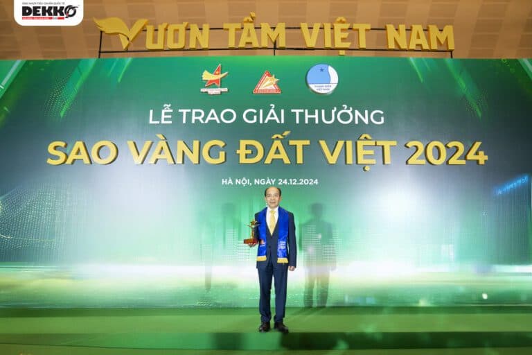 TẬP ĐOÀN DEKKO VINH DỰ ĐẠT GIẢI THƯỞNG SAO VÀNG ĐẤT VIỆT 2024