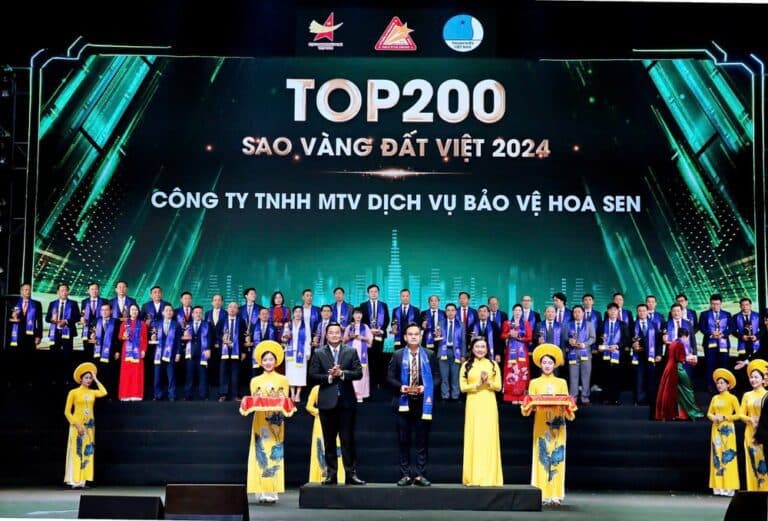CÔNG TY DỊCH VỤ BẢO VỆ HOA SEN NHẬN GIẢI THƯỞNG SAO VÀNG ĐẤT VIỆT