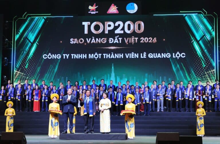 CÔNG TY TNHH MTV LÊ QUANG LỘC VINH DỰ NHẬN GIẢI THƯỞNG SAO VÀNG ĐẤT VIỆT 2024