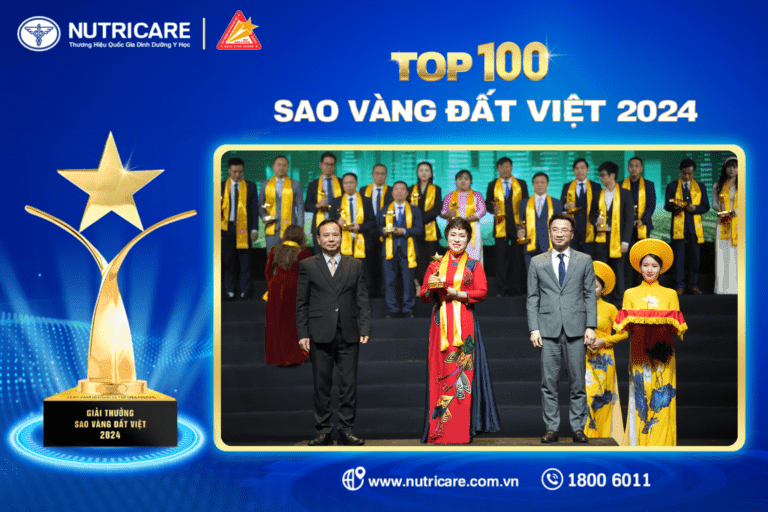 NUTRICARE ĐẠT TOP 100 SAO VÀNG ĐẤT VIỆT, TỪ GIẤC MƠ DINH DƯỠNG TỚI THƯƠNG HIỆU TẦM VÓC QUỐC GIA