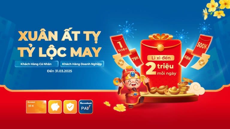 KHAI XUÂN MỚI 2025, SACOMBANK TRAO TỶ LỘC MAY TRI ÂN KHÁCH HÀNG
