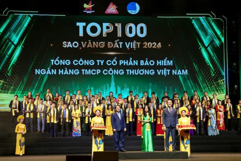 BẢO HIỂM VIETINBANK ĐƯỢC VINH DANH TẠI LỄ TRAO GIẢI SAO VÀNG ĐẤT VIỆT