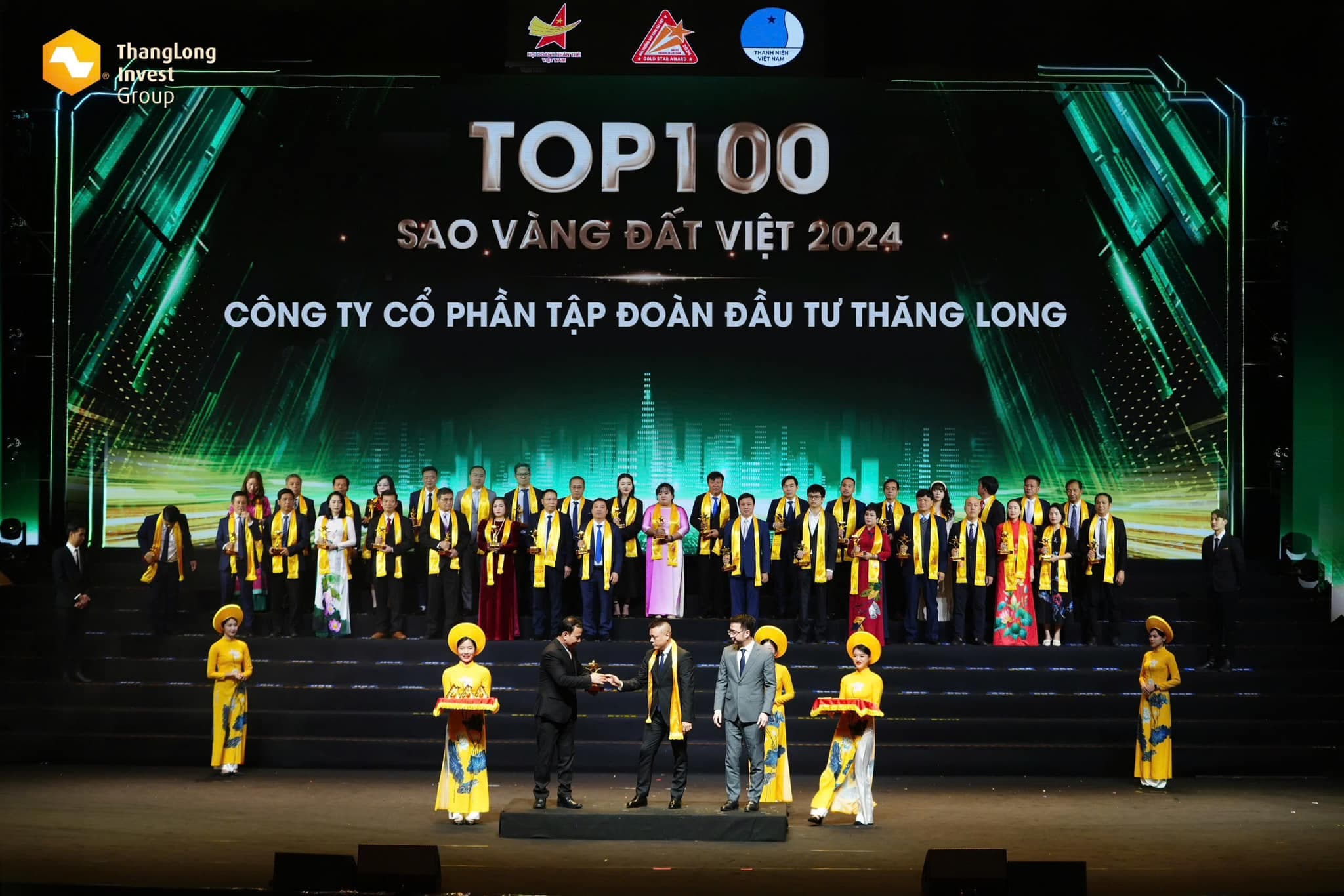 TẬP ĐOÀN ĐẦU TƯ THĂNG LONG (TIG) VINH DỰ ĐẠT TOP100 SAO VÀNG ĐẤT VIỆT 2024